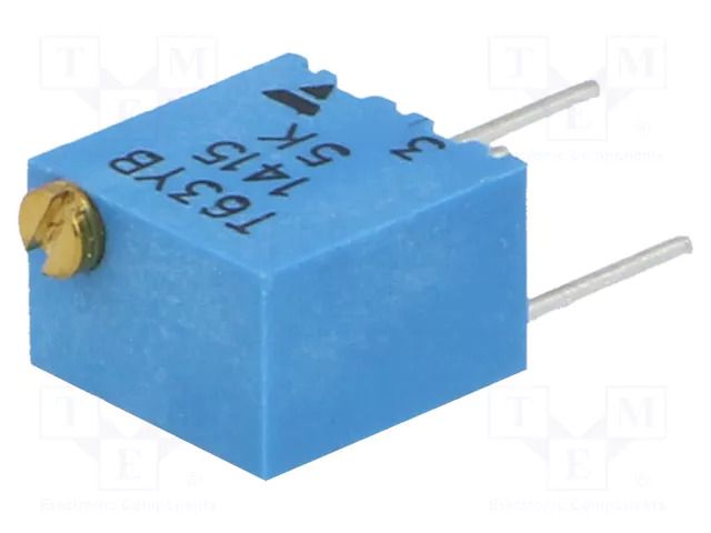 Potentiometer: mounting; multiturn; 5kΩ; 250mW; ±10%; linear; T63YB VISHAY T63YB5K