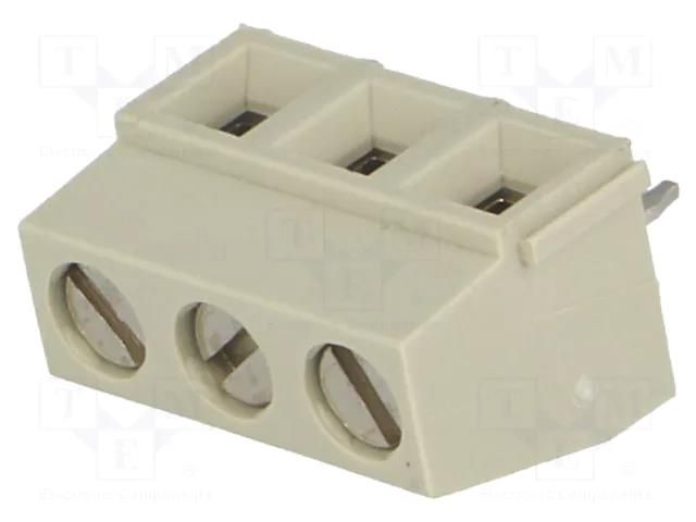 Connector: PCB terminal block; terminal; 13.5A; 300V; angled 90° TE Connectivity TB-5.0-AMP-3P