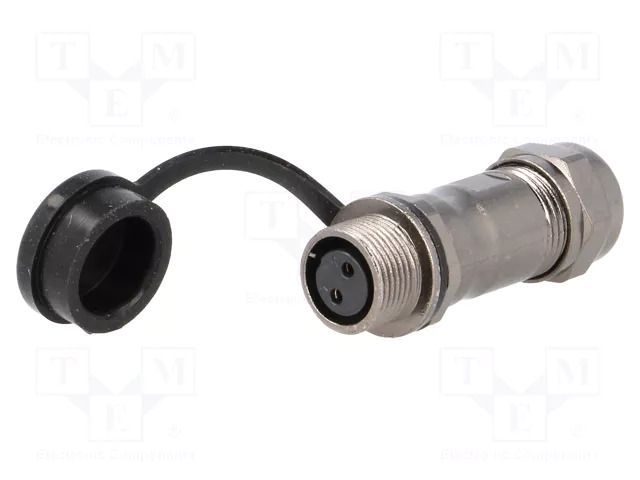 Connector: circular; plug; female; PIN: 2; IP67; ST12; 5÷8mm; 13A WEIPU ST1211/S2