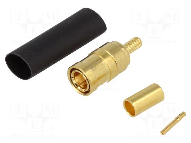 Connector: SMB; plug; female; straight; 50Ω; crimped; for cable AMPHENOL RF SMB6121A13G550