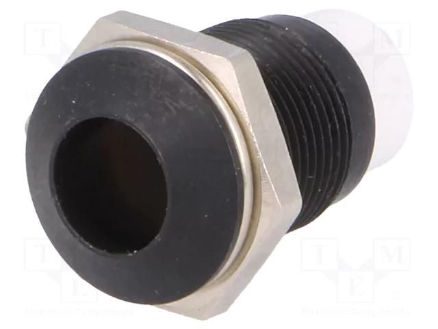 LED holder; 8mm; metal; convex; with plastic plug; black SIGNAL-CONSTRUCT SMR1129