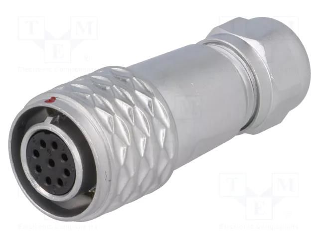 Connector: circular; plug; female; PIN: 9; IP67; SF12; 4÷6.5mm; 3A WEIPU SF1210/S9