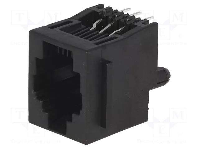 Connector: RJ12; socket; PIN: 6; with panel stop blockade; 6p6c TE Connectivity RJ12GP-AMP