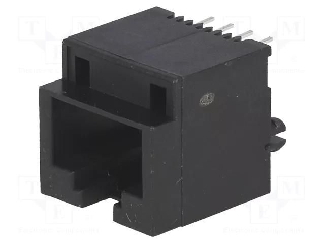 Connector: RJ45; socket; PIN: 8; with step; gold-plated; 8p8c; THT NINIGI RJ45PU