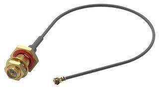 CABLE, RPSMA JACK-R/A UMRF PLUG, 100MM 636210070100