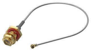 CABLE, RPSMA JACK-R/A UMRF PLUG, 100MM 636210080100