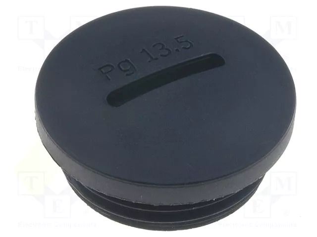 Stopper; PG13,5; polyamide; black; H: 10.3mm; Øout: 23.7mm KSS WIRING PSP-13.5
