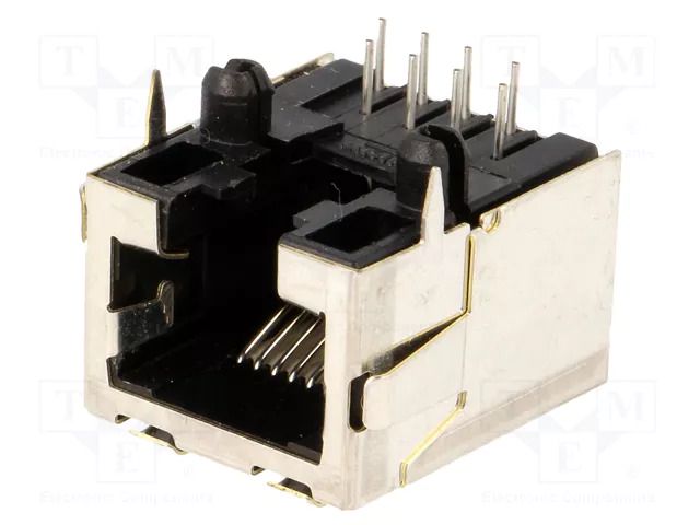 Connector: RJ45; socket; PIN: 8; Cat: 3; low profile; nickel plated TE Connectivity 2-5338556-1