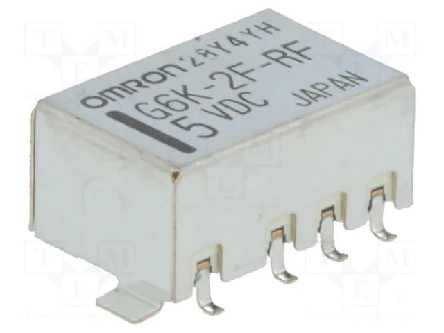 Relay: electromagnetic; DPDT; Ucoil: 5VDC; Icontacts max: 1A; SMD OMRON Electronic Components G6K-2F-RF-5DC