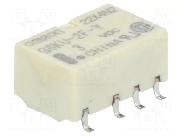 Relay: electromagnetic; DPDT; Ucoil: 3VDC; Icontacts max: 1A; G6K OMRON Electronic Components G6KU-2F-Y-3DC