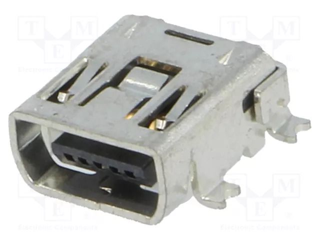 Connector: USB AB mini; socket; SMT; PIN: 5; horizontal ECE ESB35101000Z