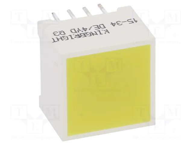 LED backlight; yellow; Lens: diffused,yellow; λd: 588nm; 31mcd KINGBRIGHT ELECTRONIC DE/4YD