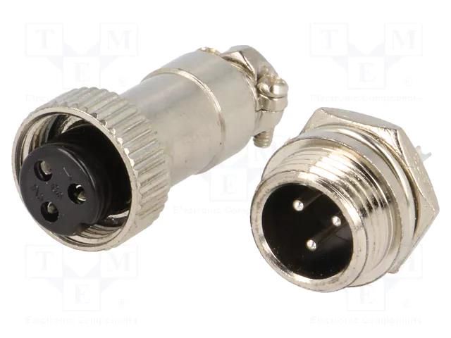 Connector: microphone MINI; socket,plug; male,female; PIN: 3; MINI CONNFLY DS1110-01-3B6