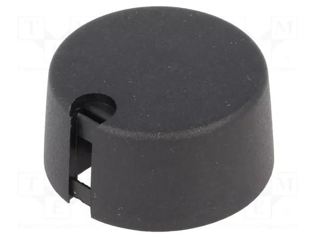 Knob; with pointer; plastic; Øshaft: 6mm; Ø31x16mm; black; A10 OKW A1031069