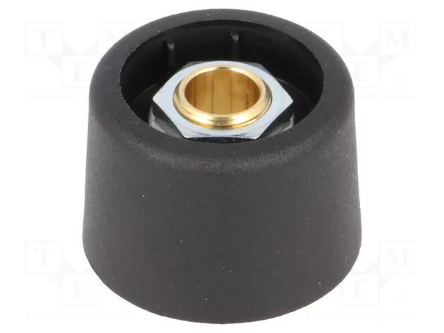 Knob; without pointer; polyamide; Øshaft: 6mm; Ø23x16mm; black OKW A3123069