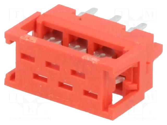 Micro-MaTch; adapter; PIN: 6; IDC,THT; on PCBs,for ribbon cable TE Connectivity 215570-6