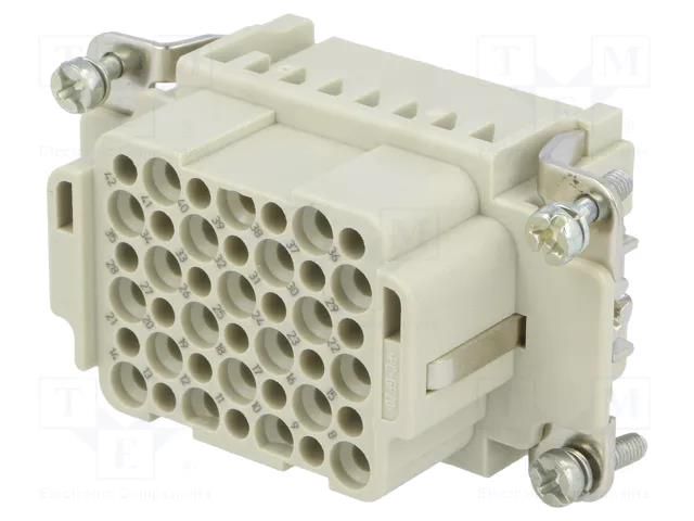 Connector: HDC; contact insert; female; Han® DD; PIN: 42; 42+PE HARTING 09160423101