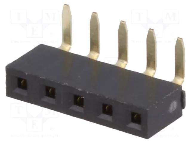 Connector: pin strips; socket; female; PIN: 5; angled 90°; 2.54mm NINIGI ZL306-05