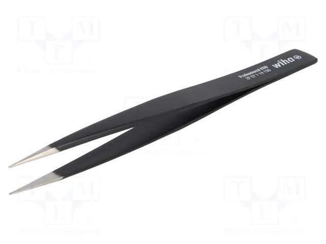 Tweezers; non-magnetic; Tweezers len: 130mm; ESD WIHA WIHA.ZP07114