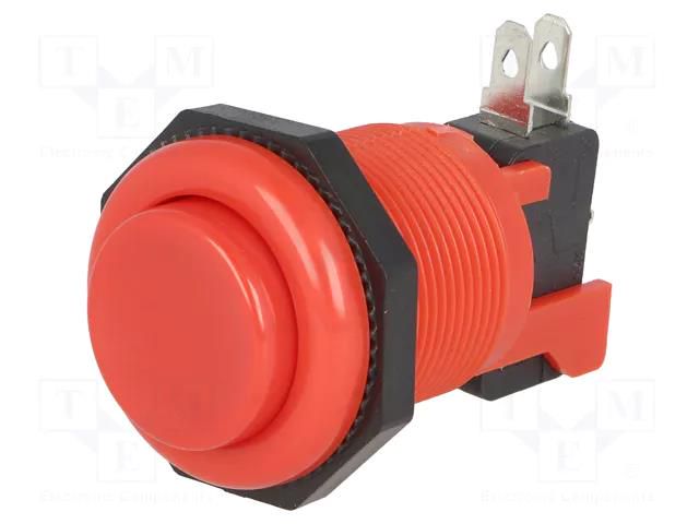 Switch: push-button; Pos: 2; SPDT; 10A/250VDC; ON-(ON); Ø: 23.6mm HIGHLY ELECTRIC VAQ-7R-15-1C2-R