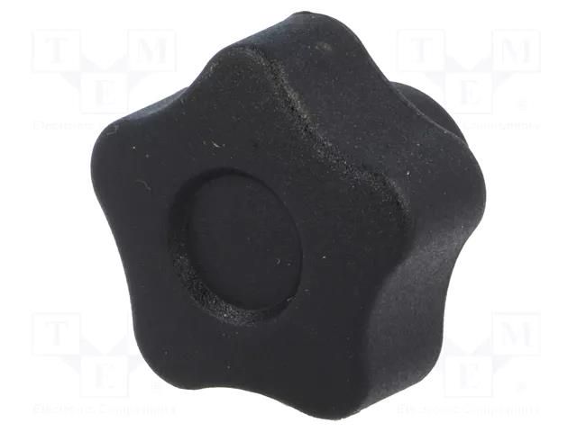 Knob; Ø: 25mm; Int.thread: M5; 10mm; H: 19mm; technopolymer PA ELESA+GANTER VCT.25B-M5