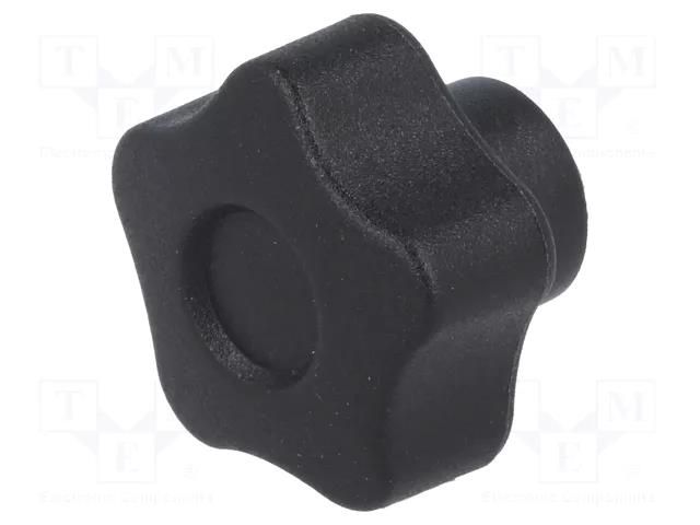 Knob; Ø: 25mm; Int.thread: M5; 10mm; H: 19mm; technopolymer PA ELESA+GANTER VCT.25B-M6