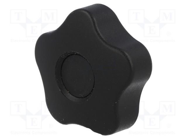 Knob; Ø: 50mm; Int.thread: M10; 20mm; H: 32mm; technopolymer PP ELESA+GANTER VCT.50B-M10