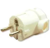 CONN, R/A SCHUKO PLUG, 16A/250V, WHITE MP008772