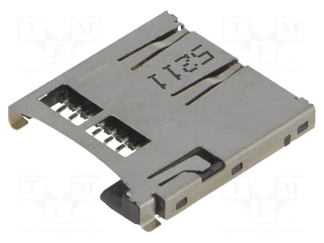 Connector: for cards; microSD; push-push; SMT; gold-plated ATTEND MCC-SDMICRO