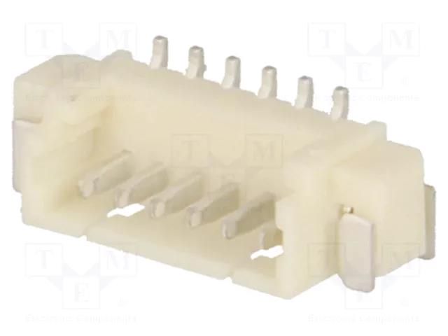 Connector: wire-board; socket; male; 1.25mm; PIN: 6; SMT; 125V; 1A JOINT TECH NX1251-06SMS