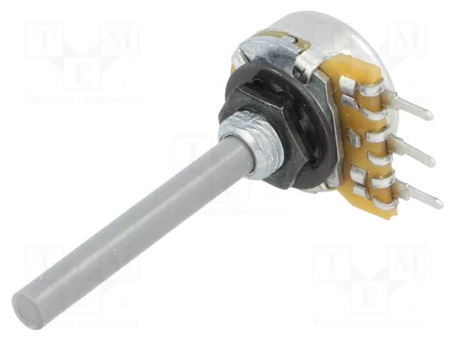 Potentiometer: shaft; single turn; 47kΩ; ±20%; 0.25W; linear; 4mm OMEG PC16BU-47K-LIN