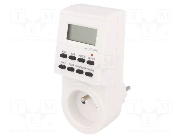 Programmable time switch; Range: 7days; 230VAC; OUT 1: 250VAC/16A ZEXT PC3C