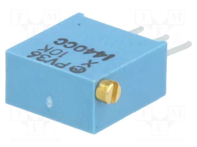 Potentiometer: mounting; vertical; 10kΩ; 500mW; THT; ±10%; linear BOURNS PV36X103C01B00