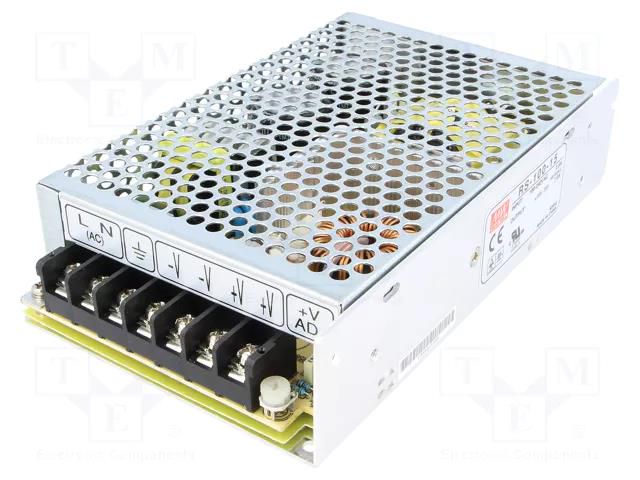 Power supply: switching; for building in,modular; 100W; 15VDC; 7A MEAN WELL RS-100-15