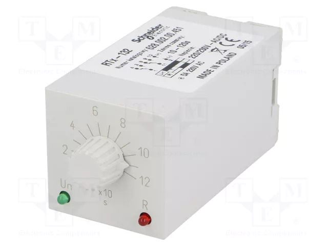 Timer; 10÷120s; DPDT; 230VAC/5A; Usup: 220÷230VAC; 220÷230VDC; IP40 SCHNEIDER ELECTRIC RTX132-220-120S