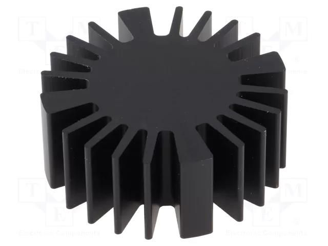 Heatsink; LED; Ø: 50mm; H: 20mm; black FISCHER ELEKTRONIK SK57720