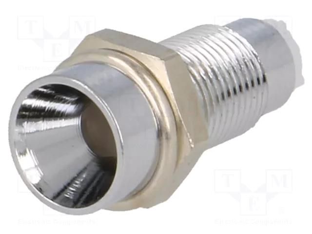 LED holder; 3mm; chromium; metal; concave; with plastic plug SIGNAL-CONSTRUCT SMZ1069