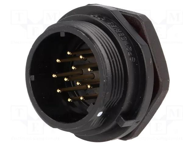 Socket; SP21; male; PIN: 12; IP68; 5A; soldering; 400V; 0.75mm2 WEIPU SP2112/P12