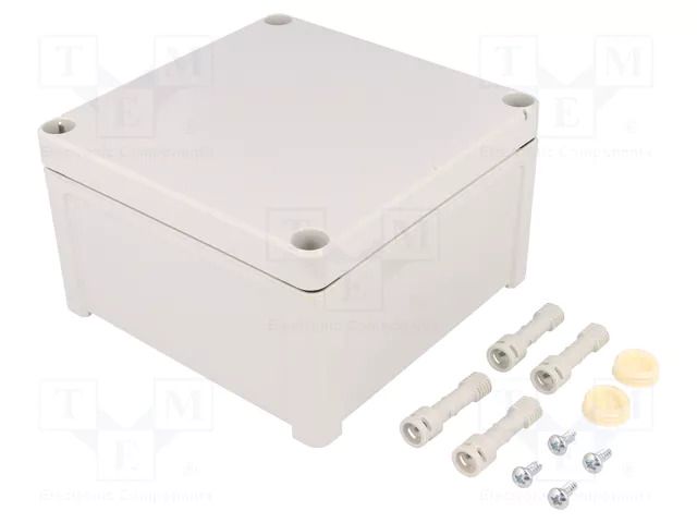 Enclosure: multipurpose; X: 130mm; Y: 130mm; Z: 75mm; TEMPO; ABS; grey FIBOX TA131308