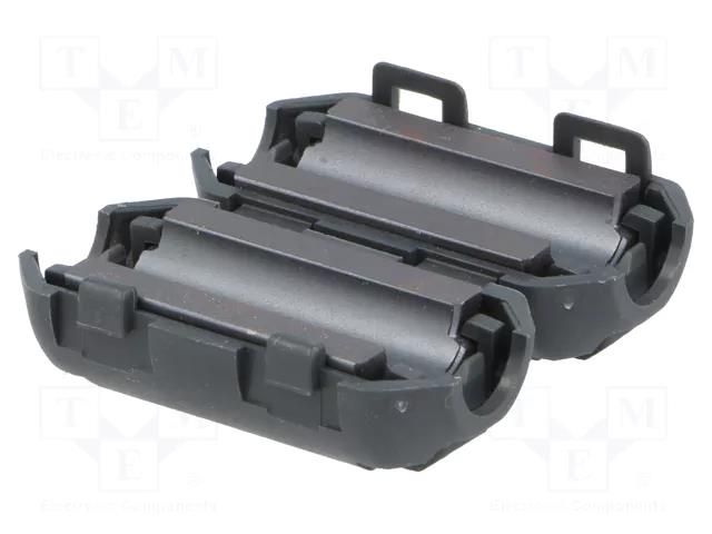 Ferrite: two-piece; on round cable; A: 30mm; B: 23mm; C: 7mm; plastic TDK ZCAT1730-0730A-BK