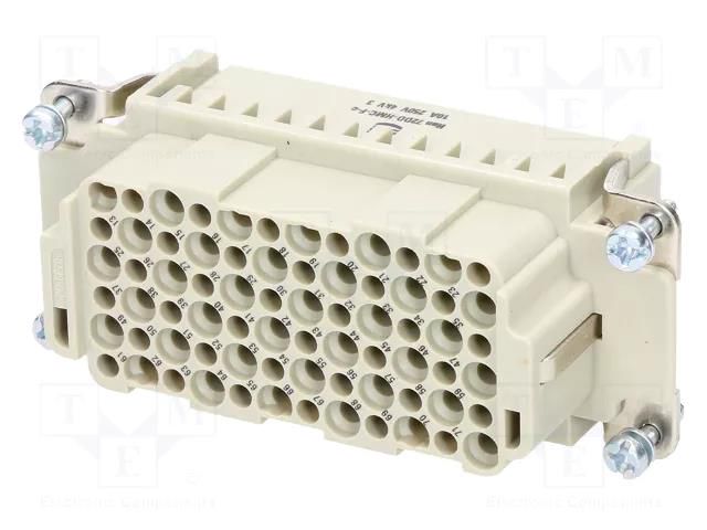 Connector: HDC; contact insert; female; 10A; 250V; Han® HMC; PIN: 72 HARTING 09162723101