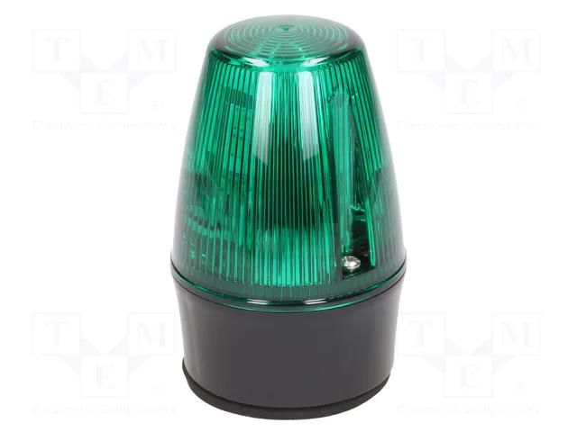 Signaller: lighting; continuous light,blinking light; green MOFLASH SIGNALLING LEDS100-01-04