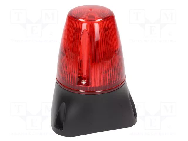 Signaller: lighting; continuous light,blinking light; red; IP65 MOFLASH SIGNALLING LEDD100-05-02