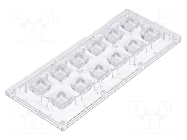 LED lens; rectangular; transparent; 85÷103°; H: 11.4mm LEDIL CS14263