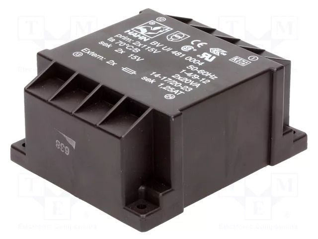 Transformer: encapsulated; 40VA; 115VACx2; 15V; 15V; 1333mA; 1333mA HAHN BVUI4810004
