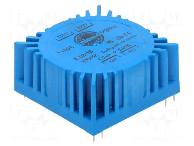 Transformer: encapsulated; 10VA; 115VAC,230VAC; 18V; 18V; 278mA TALEMA 70044K