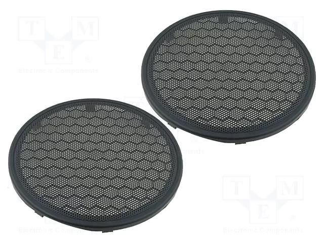 Loudspeaker grille; 155mm; Ford,Seat,VW; grey; 2pcs. 4CARMEDIA RAM-20.208/K-GY