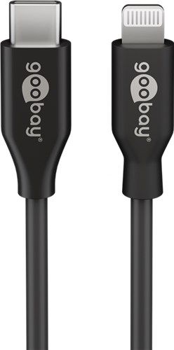 Lightning USB-C™ Charging and Sync Cable, 1 m, black, 1 m - MFi cable for Apple iPhone/iPad 39445