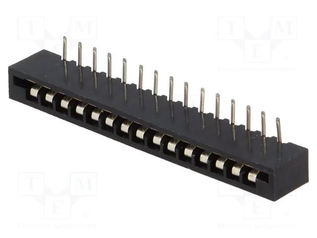 Connector: FFC/FPC; angled 90°; PIN: 15; Non-ZIF; THT; tinned; 20mΩ CONNFLY DS1020-15RT1D