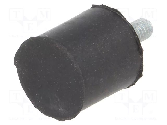 Vibroisolation foot; Ø: 15mm; H: 15mm; Shore hardness: 40±5; 241N ELESA+GANTER DVA4-15-15-M4